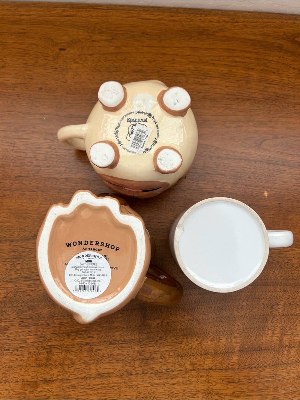 Pug Dog Ceramic Mug Trio - Brown & Cream Pug Mugs - Picture 9 of 11